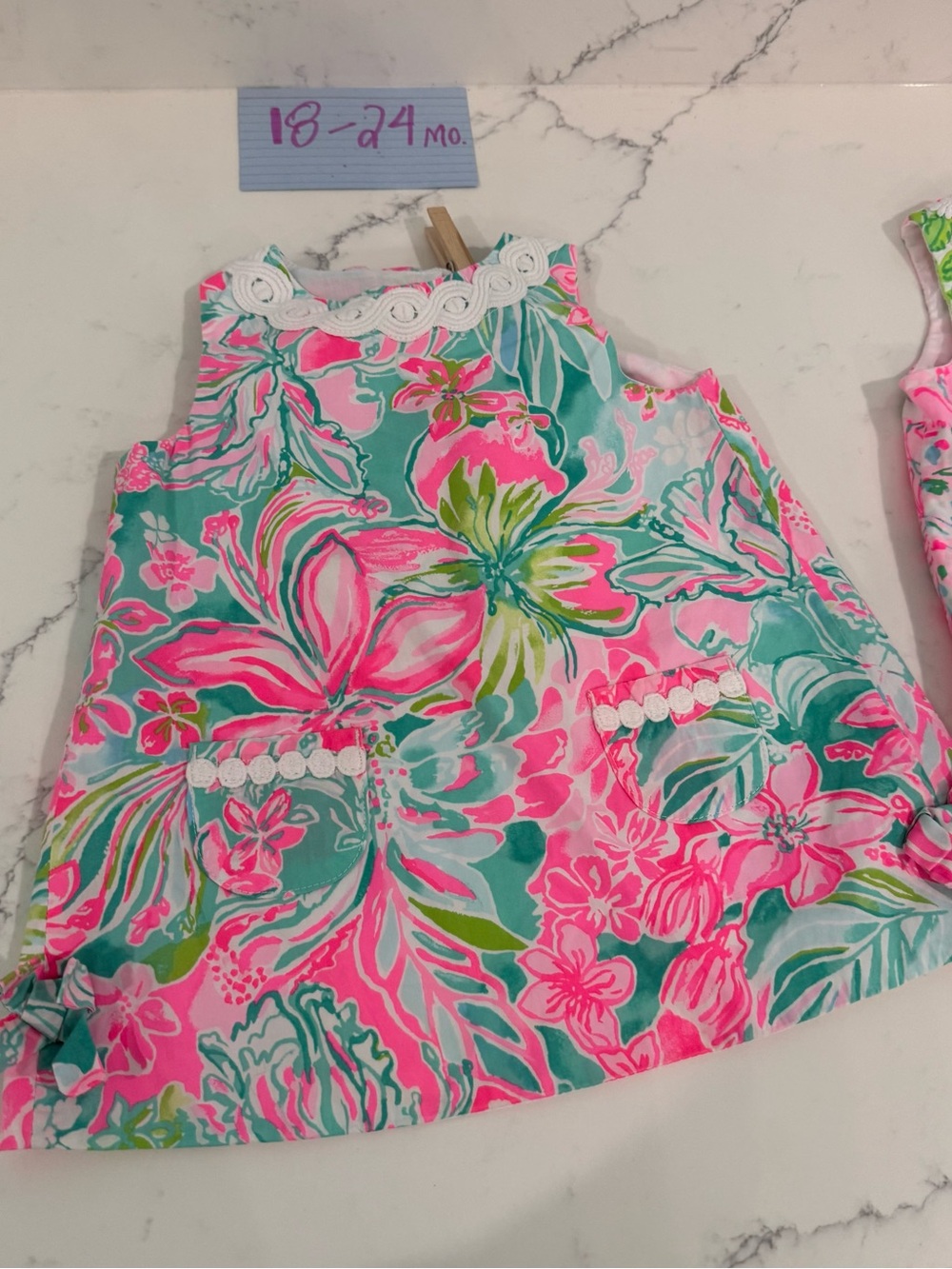 Lilly Pulitzer 2 Dress with Bloomers Bundle 18-24 months - Picture 4 of 7